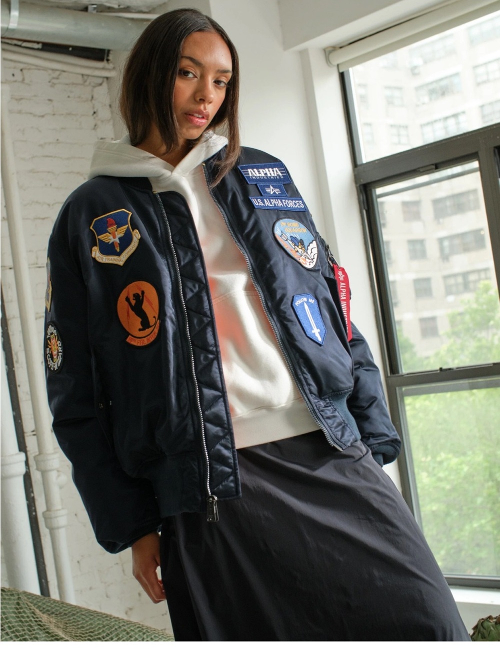 Alpha Industries Orange Lined Bomber Jacket